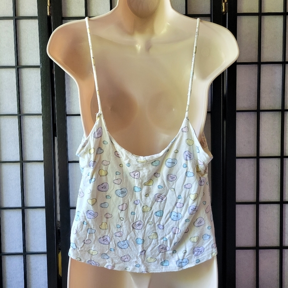 2/$8 • EUC Nollie Candy Hearts Crop Tank Top - Picture 6 of 8